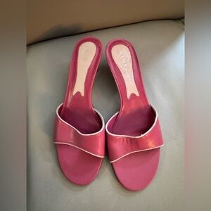 Y2K vintage pink slip-on mules from Nine & Company size 7